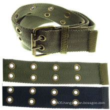 Fashion Canvas belts in bulk With Metal Eyelets With Double Metal Eyelets